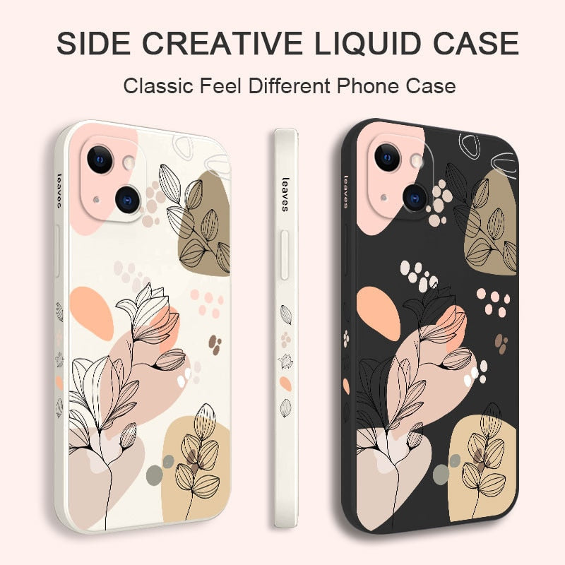 Plants Flower Silicone Soft Case For iPhone