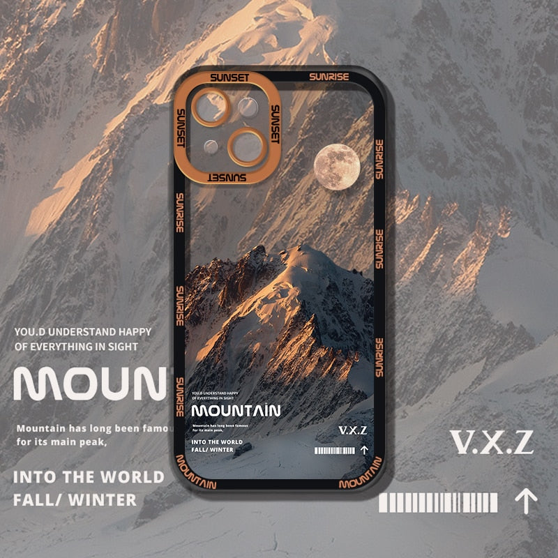 Mountain Transparent Clear Case For iPhone