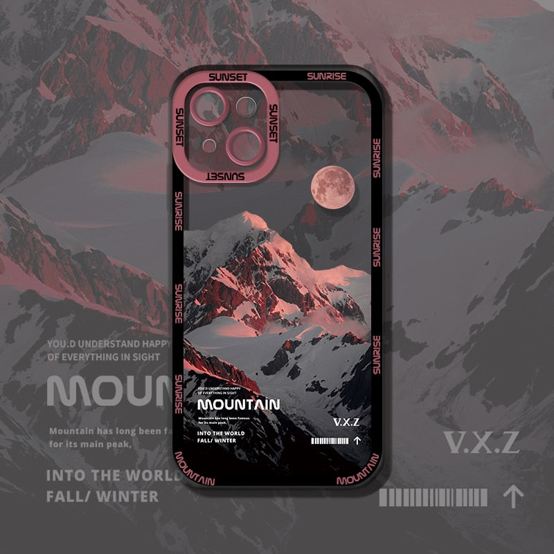 Mountain Transparent Clear Case For iPhone