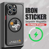 Astronaut Matte Soft Magnetic Case For iPhone