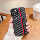Magnetic Fiber Matte Case For iPhone