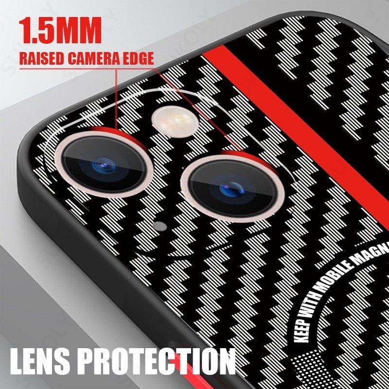 Magnetic Fiber Matte Case For iPhone