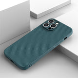 Carbon Fiber Texture Soft Case For iPhone