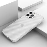 Carbon Fiber Texture Soft Case For iPhone