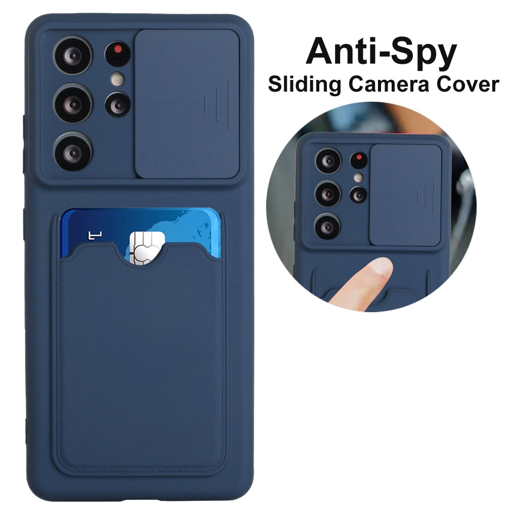 Sliding Camera Card Slot Holder Case For Samsung