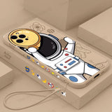 Astronaut 3D Liquid Silicone Case For iPhone