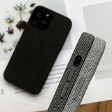 Leather Fabric Anti-knock Case For iPhone