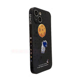 Cute Astronaut Rocket Soft Case For iPhone