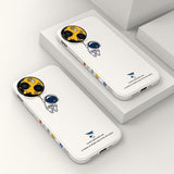 Cute Astronaut Liquid Silicone Case For iPhone