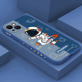 Cute Cartoon Astronaut Silicone Case For iPhone