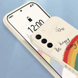 Cute Rainbow Soft Lanyard Case For Samsung