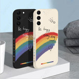Cute Rainbow Soft Lanyard Case For Samsung