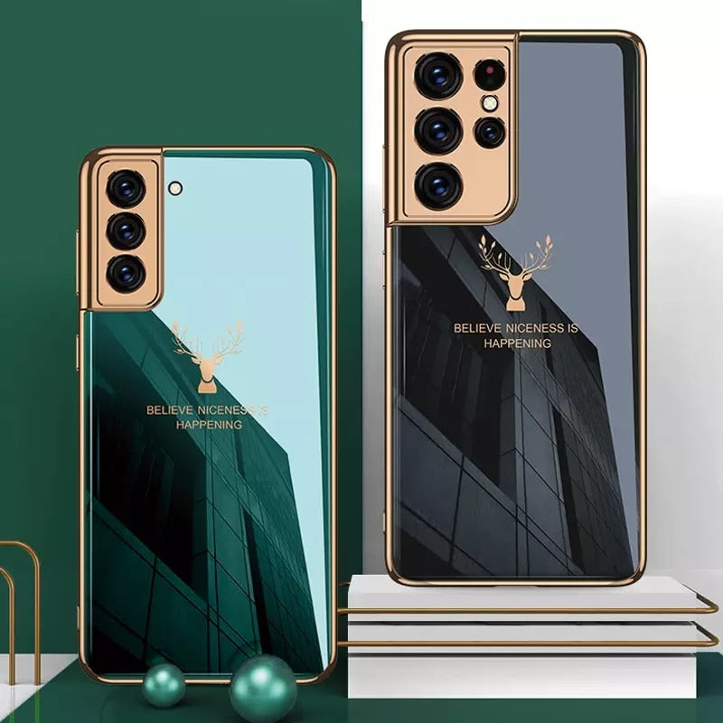 TPU Tempered Glass Case For Samsung