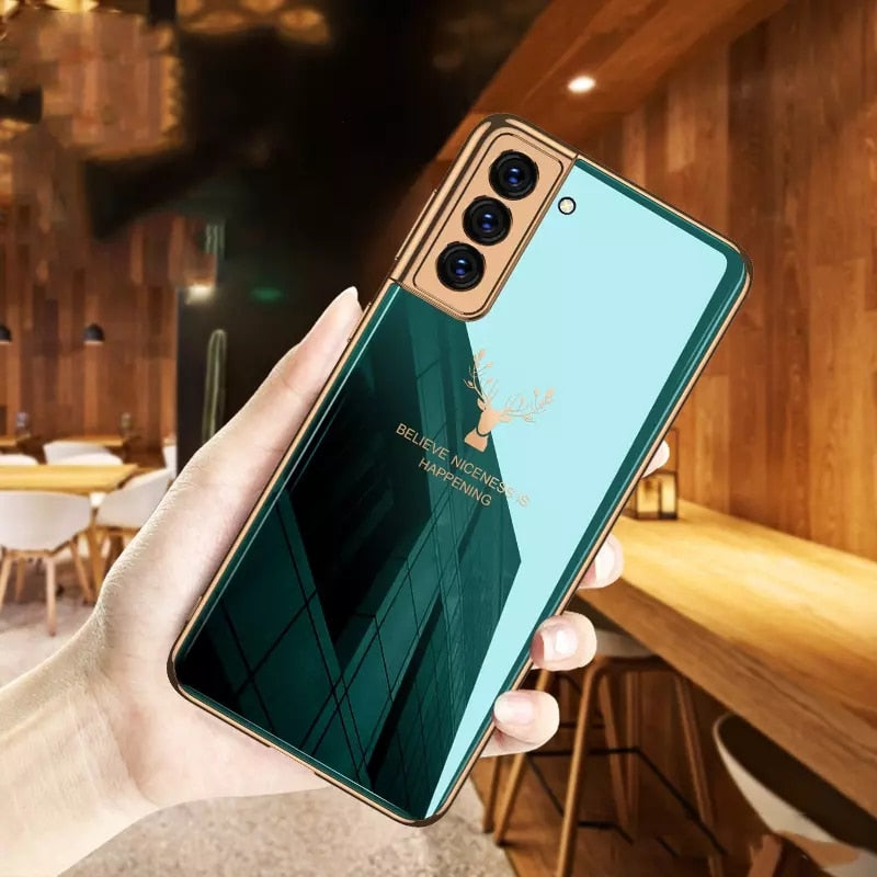 TPU Tempered Glass Case For Samsung