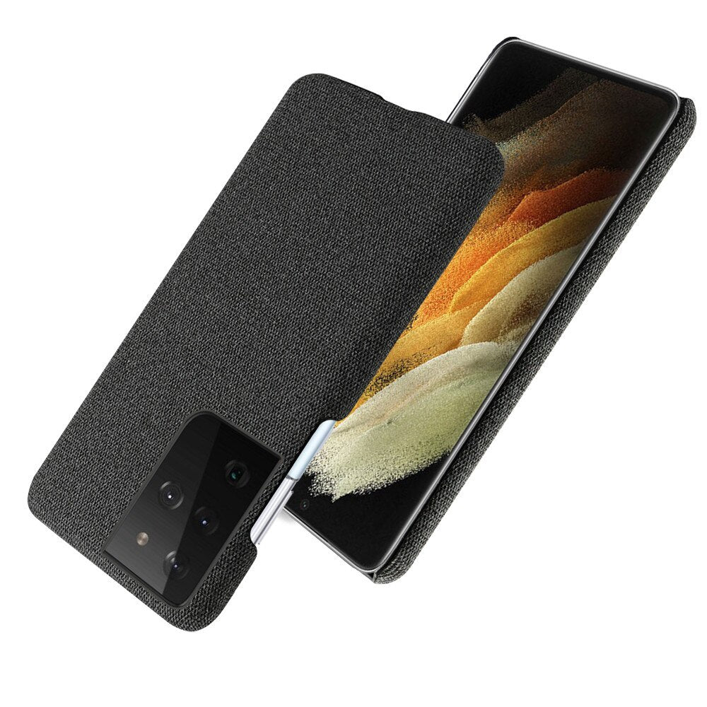 Febric Antiskid  Cloth Texture Fit Case For Samsung