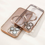 Luxury Plating Clear Magnetic Case For iPhone