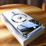 Magnetic Large Window Clear Case For iPhone