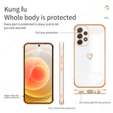 Plating Silicone Soft Heart Case For Samsung
