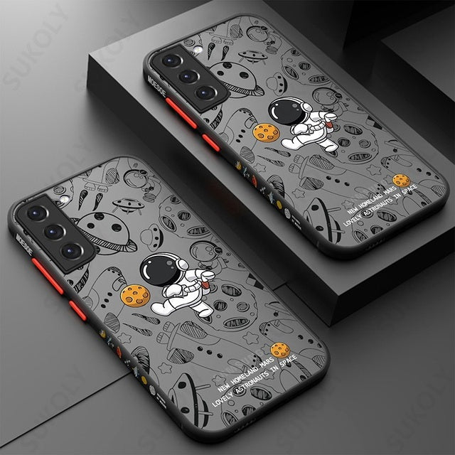 Matte Astronaut Cute Case For Samsung