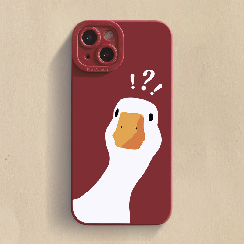 Cute Duck Cartoon Soft Case For iPhone