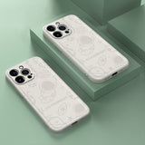 Cute Astronaut Leather Soft Case For iPhone