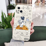 Astronaut Silicone Soft Case For iPhone