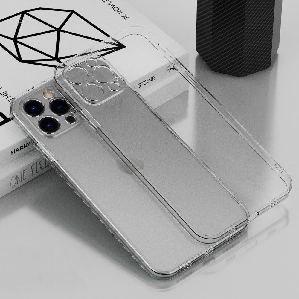 Transparent TPU Plating Matte Case For iPhone