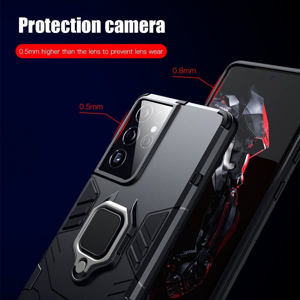 Shockproof Armor Ring Stand Case for Samsung