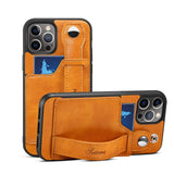 PU Leather Stand Card Case For iPhone