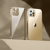 Classic Square Plating Clear Case For iPhone