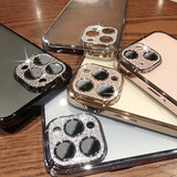 Glitter Diamod Lens Protector Case For iPhone