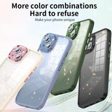 Glitter Lens Protection Clear Case For iPhone