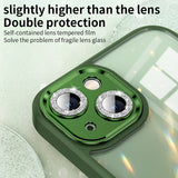 Glitter Lens Protection Clear Case For iPhone