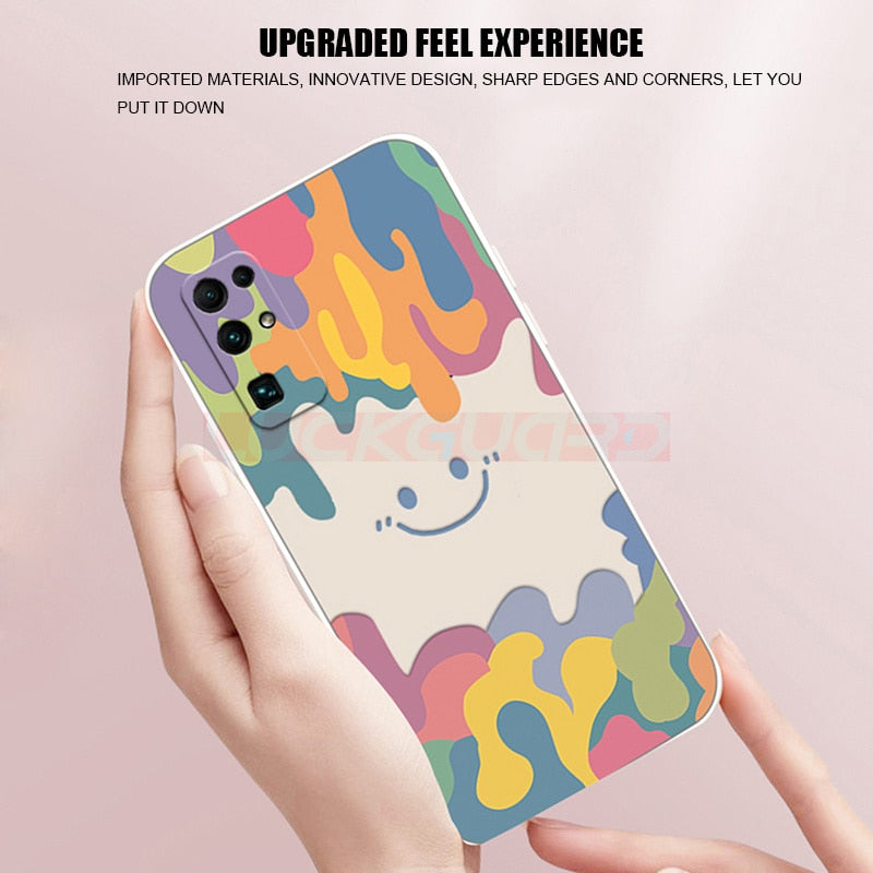Luxury Soft Square Silicone Case For Huawei