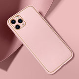 Luxury Leather Lens Protective Case For iPhone