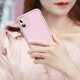 Luxury Leather Lens Protective Case For iPhone