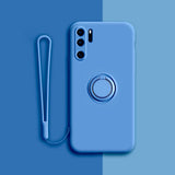 Silicone Metal Ring Holder Case For Huawei