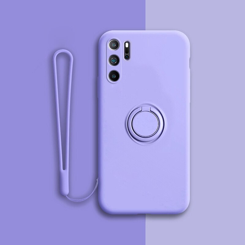 Silicone Metal Ring Holder Case For Huawei