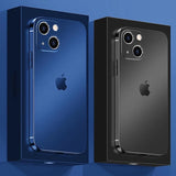 Luxury Plating Matte Square Case For iPhone