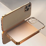 Transparent TPU Plating Matte Case For iPhone
