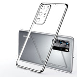 Plating Frame Transparent Soft Case for Huawei
