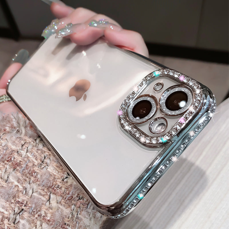 Plating Glitter Transparent Case for iPhone