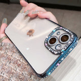 Plating Glitter Transparent Case for iPhone