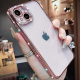 Plating Glitter Transparent Case for iPhone