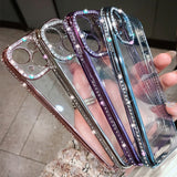 Plating Glitter Transparent Case for iPhone