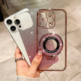 Silicone Glitter Plating Magnetic Case For Samsung