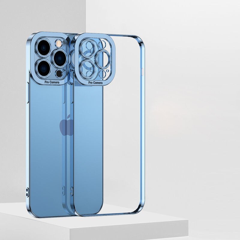 Camera Protection Plating Soft Case for iPhone