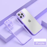 Shockproof Armor Matte Clear Case For iPhone