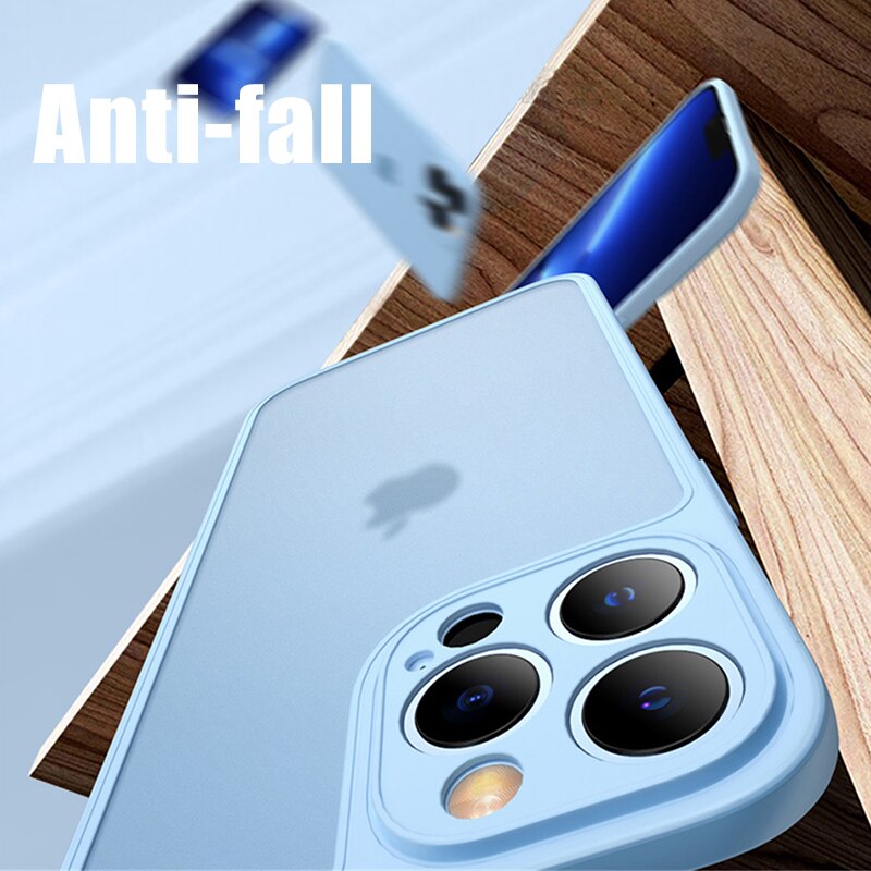 Shockproof Armor Matte Clear Case For iPhone