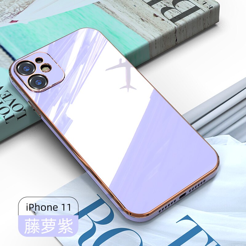 Square Frame Plating TPU Case For iPhone